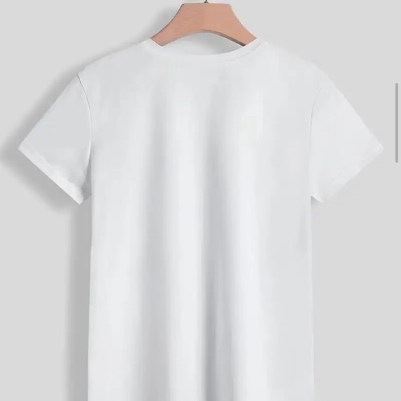 Black and white plus size funny graphic 100% cotton short sleeve t-shirt - Picture 2 of 5